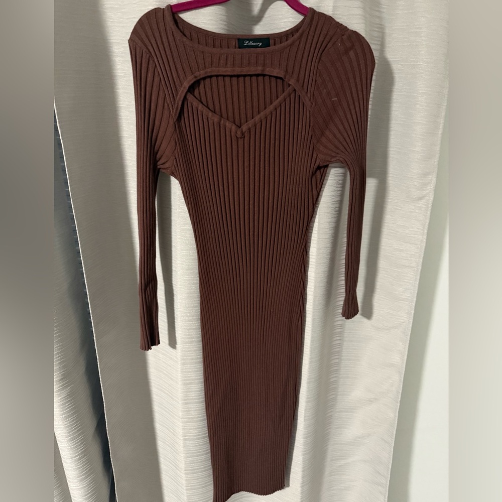 Women’s Brown Sweater Dress